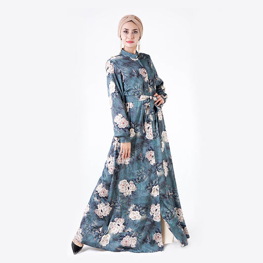 3D Digital Printing Long Sleeve Dress Ethnic Women's Wear